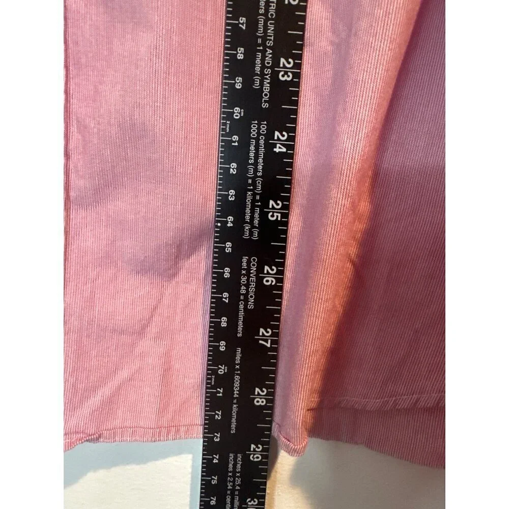 J.Crew Men's L Pink White Striped Tailored Fit Button-Down Shirt Y2K VTG Preppy